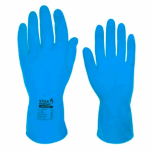 Kit 05 Pares de Luva de Segurança de Látex com Forro de Algodão Azul Ca 10695 /45629 - Volk