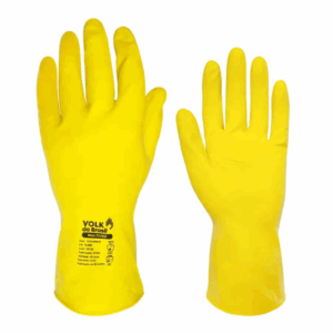 Kit 10 Luva de Segurança Látex Multiuso Slim Amarela Ca 45628 / 38310 - Volk