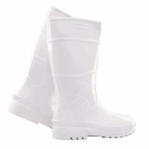 Bota PVC Branca Cano Longo